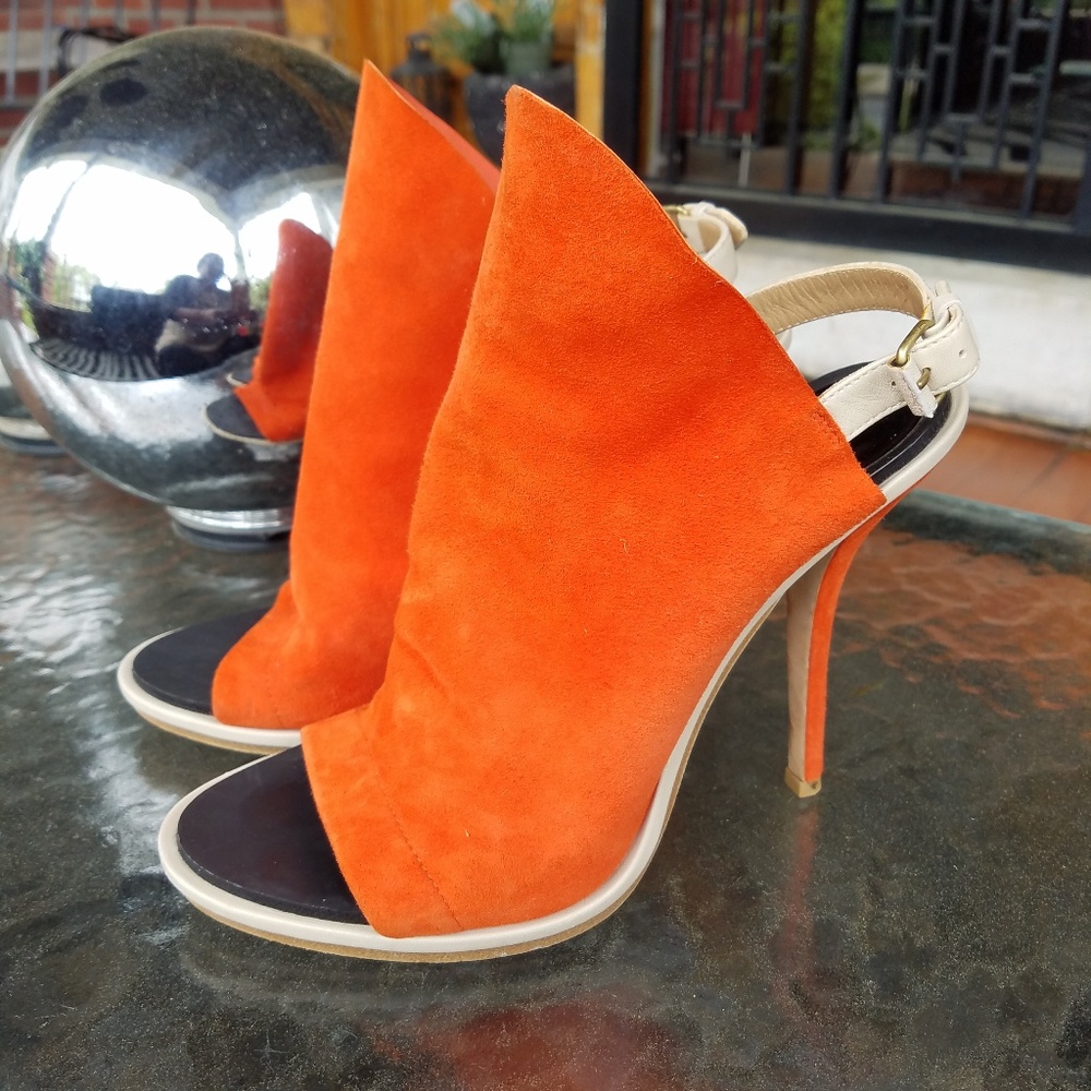 BALENCIAGA  GLOVE FIT HEELS  40 ORANGE